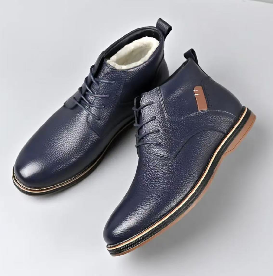 Winter Leather Boots with EVA Rubber Sole