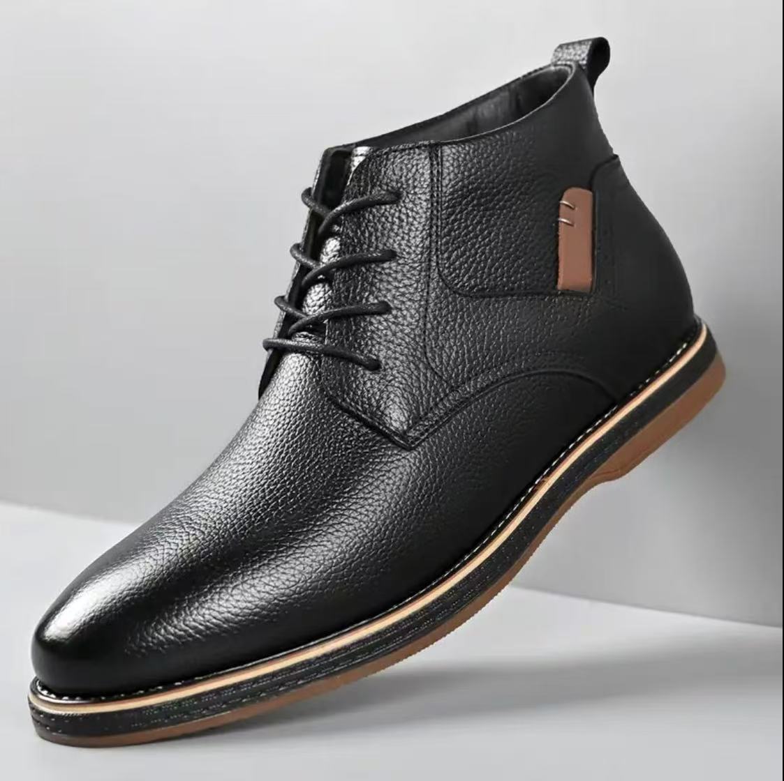 Winter Leather Boots with EVA Rubber Sole