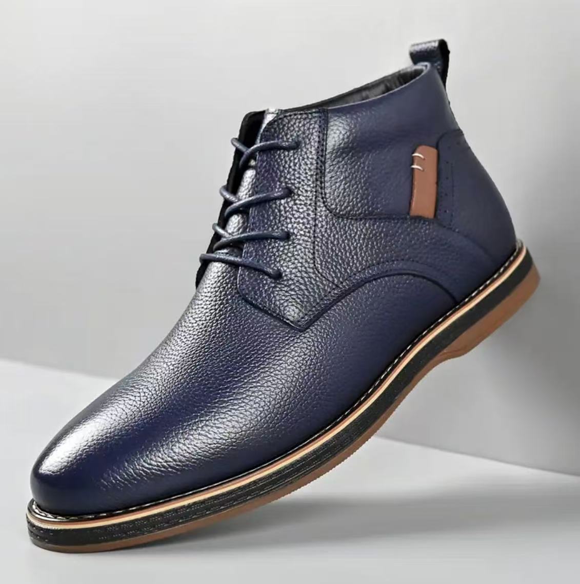 Winter Leather Boots with EVA Rubber Sole